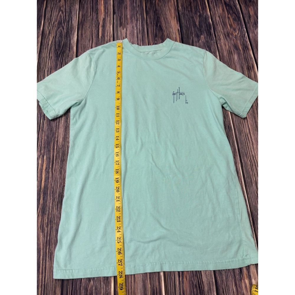 Guy Harvey Mens T-Shirt S Light Green Marlin Graphic Short Sleeve Casual Cotton - Picture 4 of 16